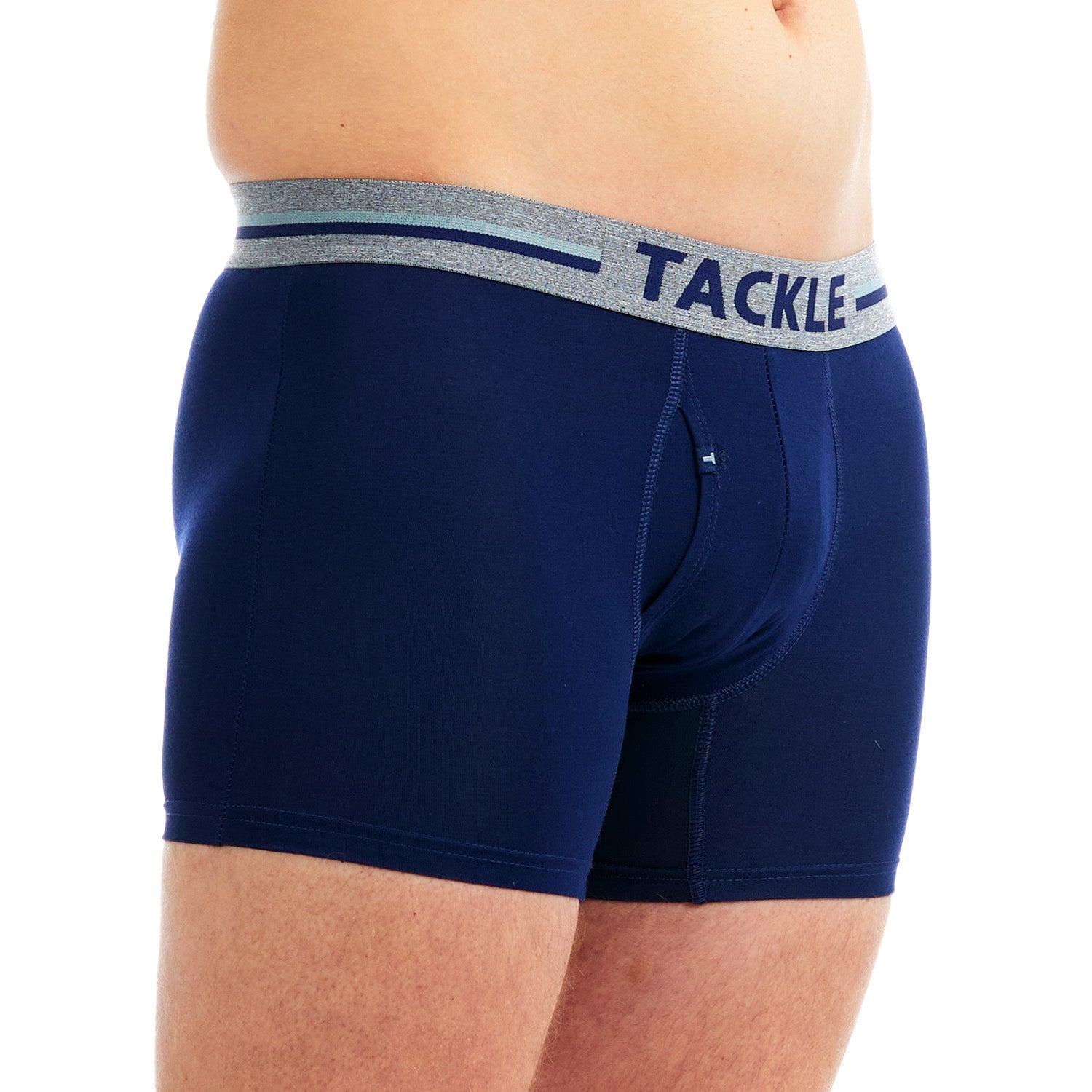 Bamboo Mid Length Trunk Navy Side look