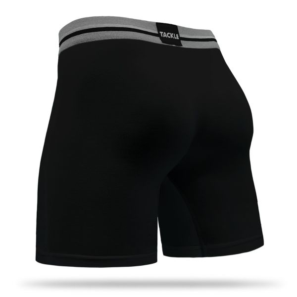 Bamboo Long Leg Trunk black side back look