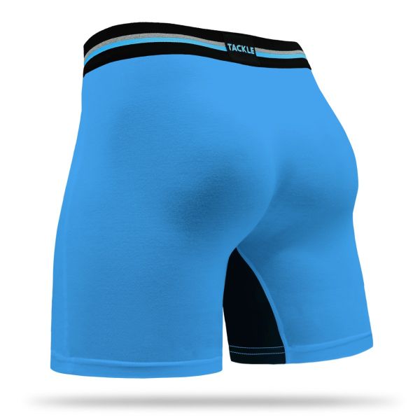 Bamboo Long Leg Trunk blue steel side back